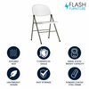 Flash Furniture White Plastic Folding Chair DAD-YCD-70-WH-GG